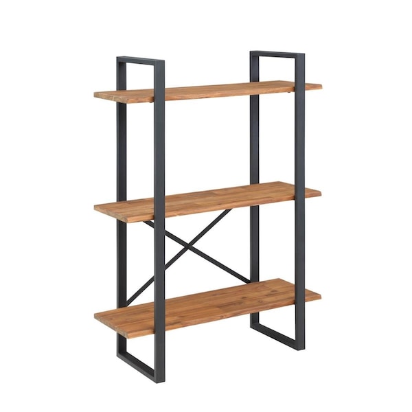 Northbeam Concord Live Edge 3-Tier Shelf, Black & Brown SLF0320112000 - main
